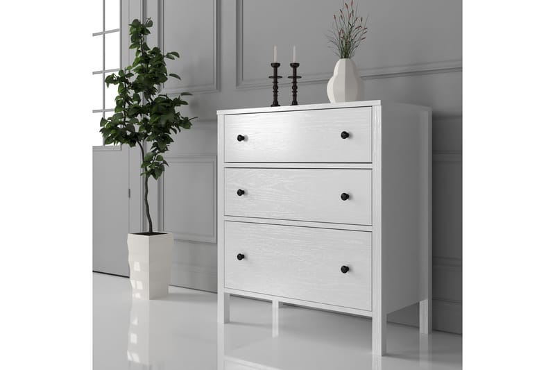 Elspet Kommode 77 cm - Brun/Hvit - Oppbevaring - Oppbevaringsmøbler - Kommode - Entrekommode