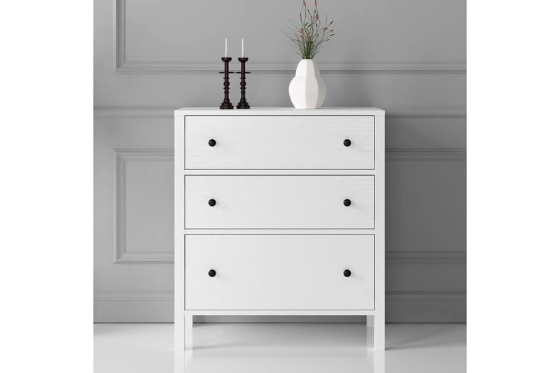 Elspet Kommode 77 cm - Brun/Hvit - Oppbevaring - Oppbevaringsmøbler - Kommode - Entrekommode