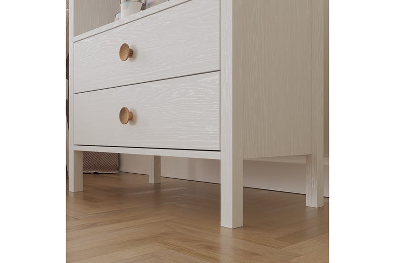 Elspet Kommode 80 cm - Brun/Hvit - Oppbevaring - Oppbevaringsmøbler - Kommode - Entrekommode