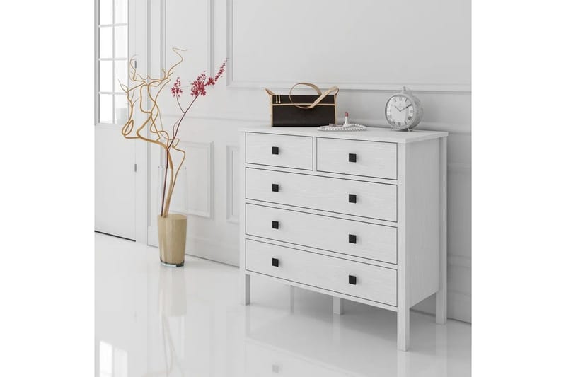 Elspet Kommode 90 cm - Brun/Hvit - Oppbevaring - Oppbevaringsmøbler - Kommode - Entrekommode