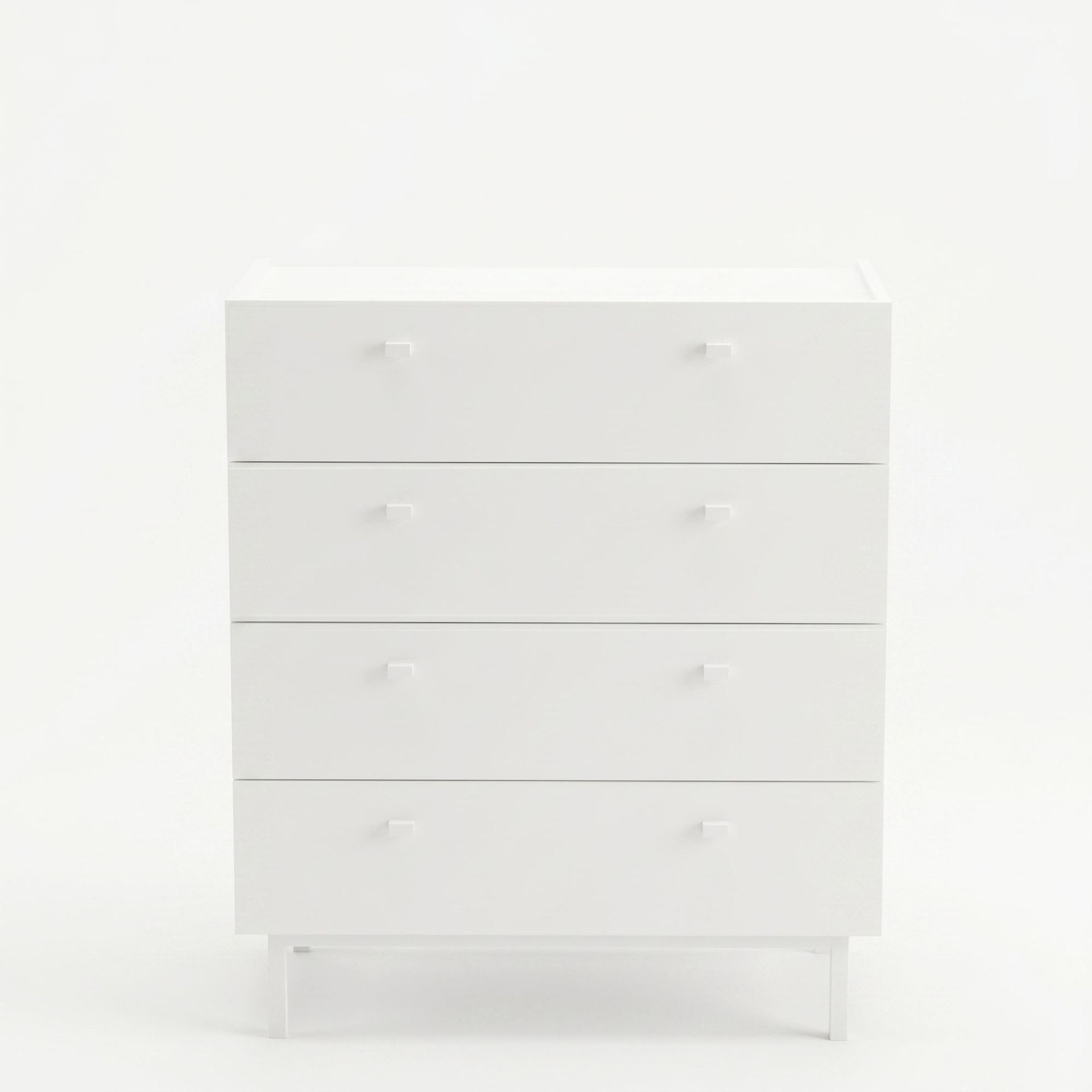 Kommode Hanah Home Luke (80 x 93,1 x 41,8 cm) Hvit - Hvit