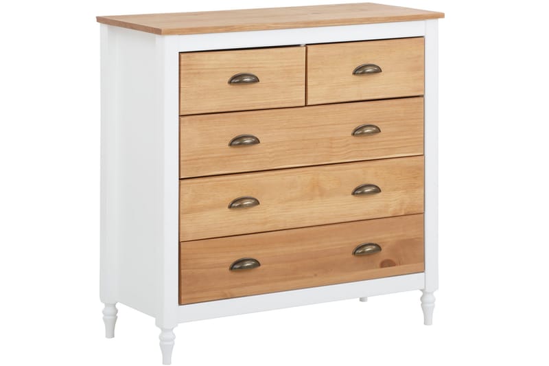 Lenham Kommode 45x35 cm 5 Skuffer - Hvit - Oppbevaring - Oppbevaringsmøbler - Kommode - Entrekommode