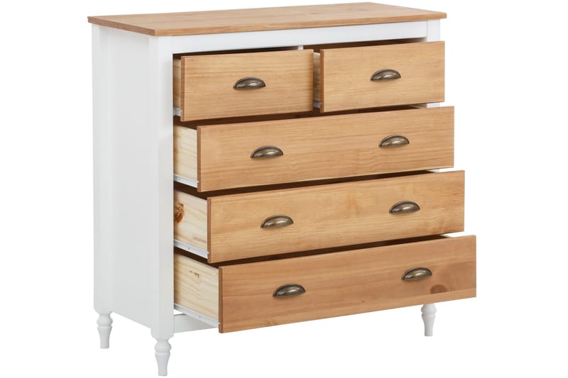 Lenham Kommode 45x35 cm 5 Skuffer - Hvit - Oppbevaring - Oppbevaringsmøbler - Kommode - Entrekommode