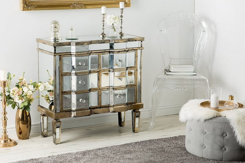 Mozela Kommode 33 | 81 cm - Sølv - Oppbevaring - Oppbevaringsmøbler - Kommode - Entrekommode