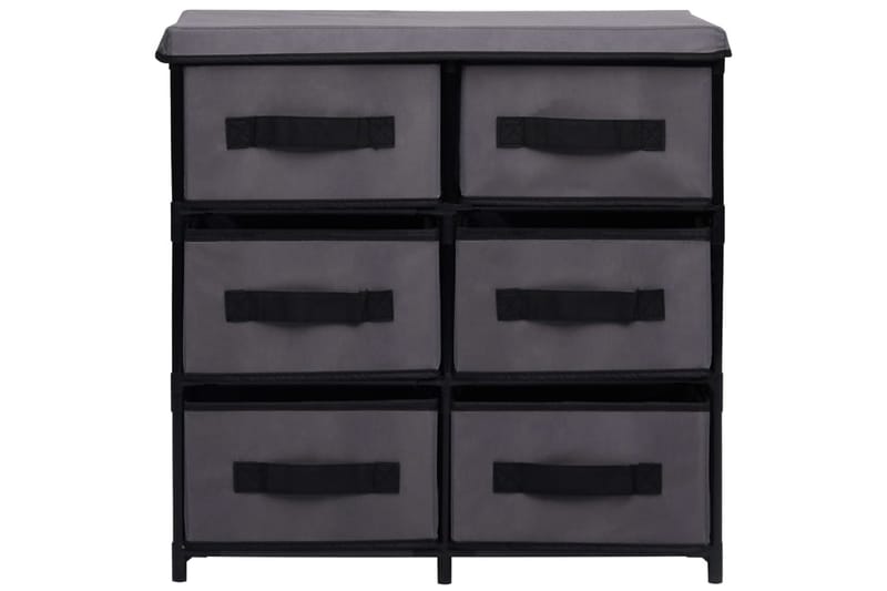Oppbevaringsskap med 6 skuffer 55x29x55 cm grå stål - Oppbevaring - Gangoppbevaring