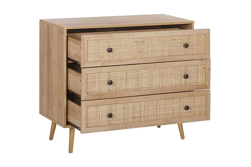 Skjenk rotting lysebrun PONCA - Tre/natur - Oppbevaring - Oppbevaringsmøbler - Kommode - Entrekommode