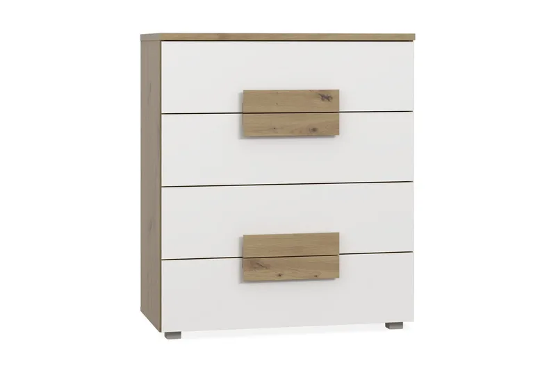 Eochar Kommode 80 cm, Brun/Hvit