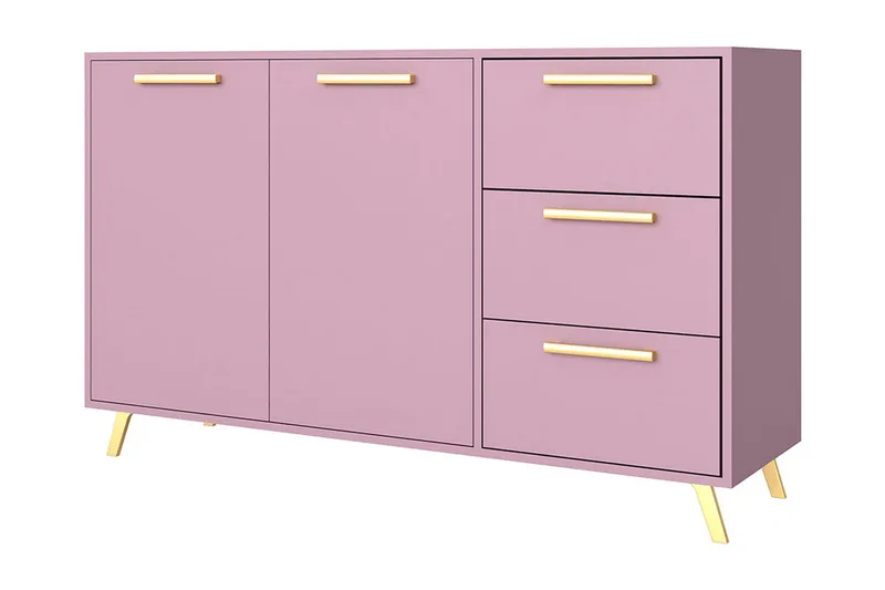 Escaldes Kommode 138,5 cm, Lilla/Gull