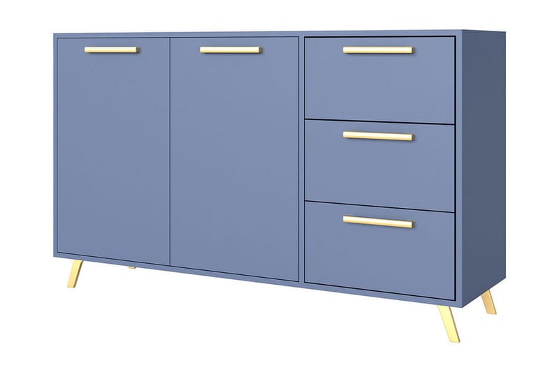 Escaldes Kommode 41x139 cm - Blå/Gull - Oppbevaring - Oppbevaringsmøbler - Kommode - Entrekommode