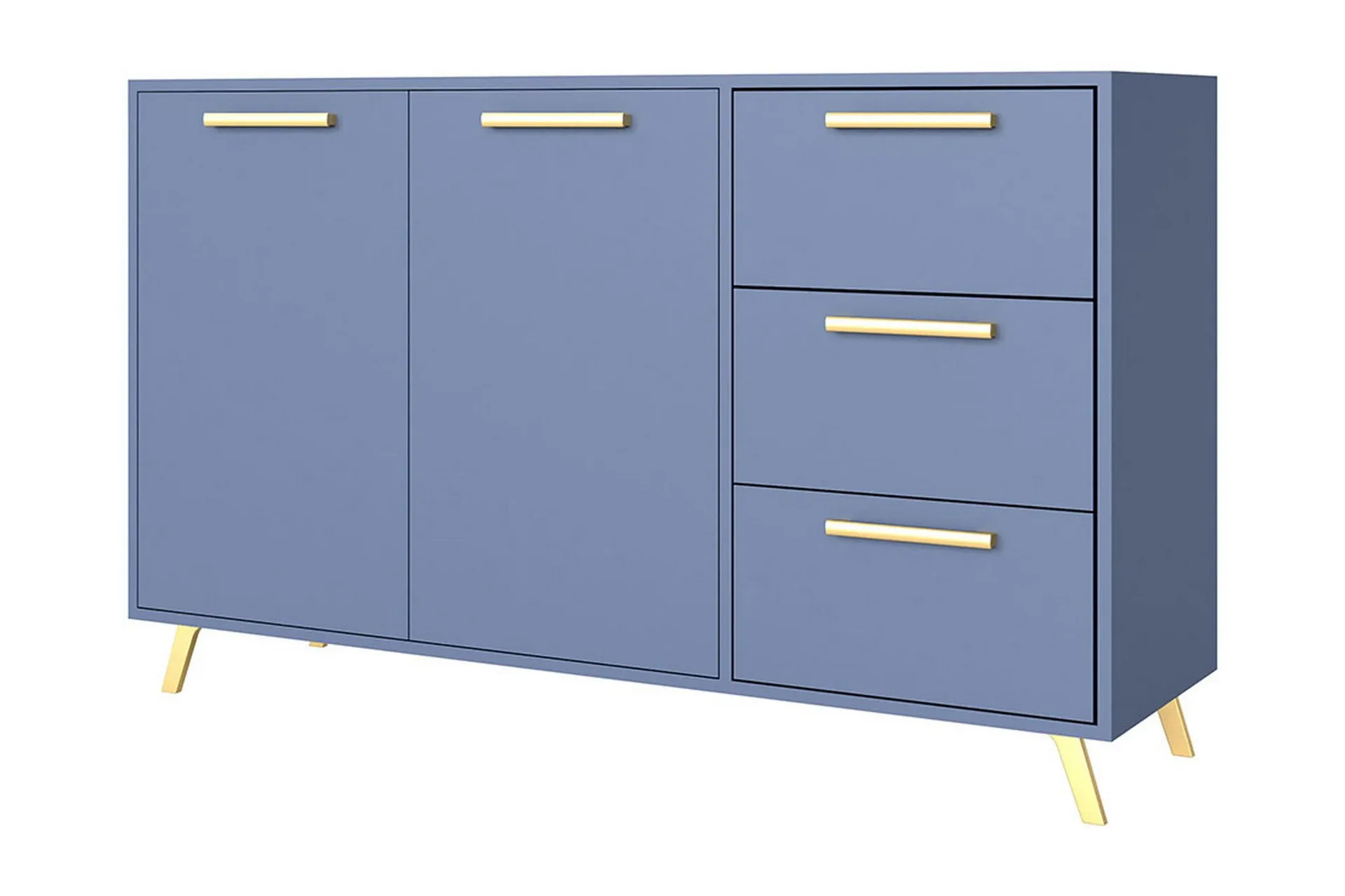 Escaldes Kommode 41x139 cm - Blå/Gull