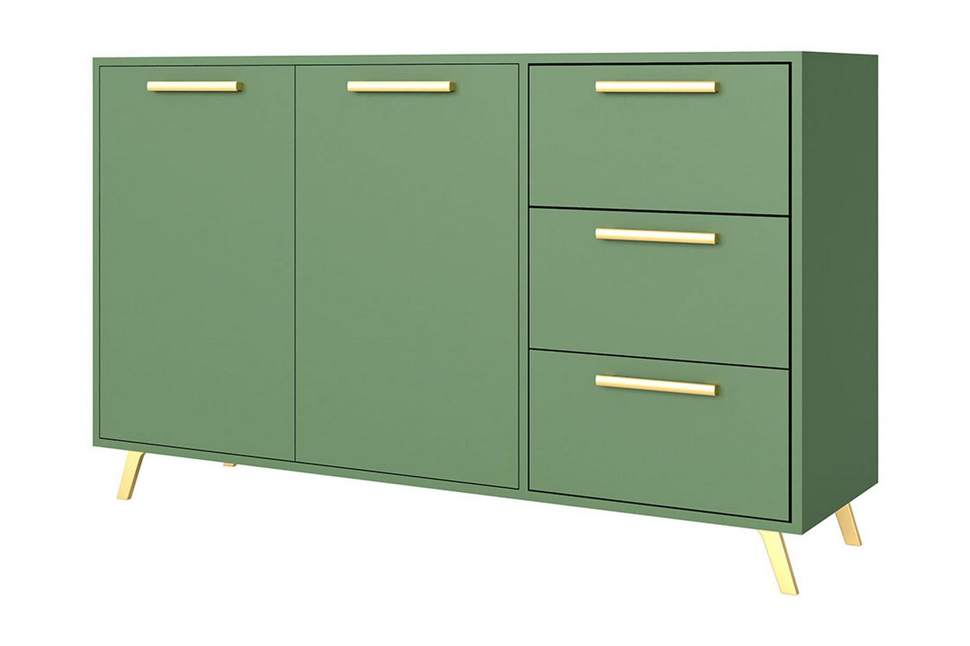 Escaldes Kommode 41x139 cm - Grønn/Gull - Oppbevaring - Oppbevaringsmøbler - Kommode - Entrekommode
