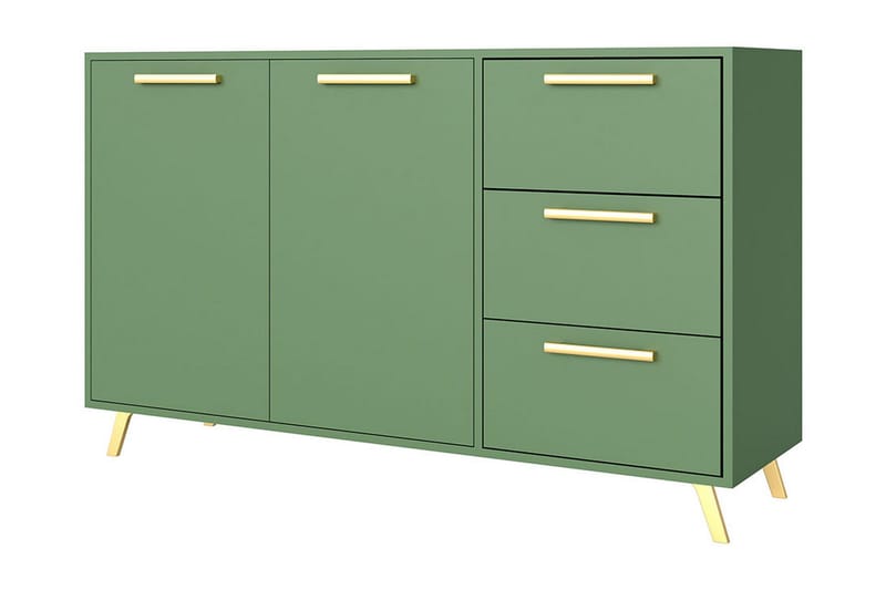 Escaldes Kommode 41x139 cm - Grønn/Gull - Oppbevaring - Oppbevaringsmøbler - Kommode - Entrekommode