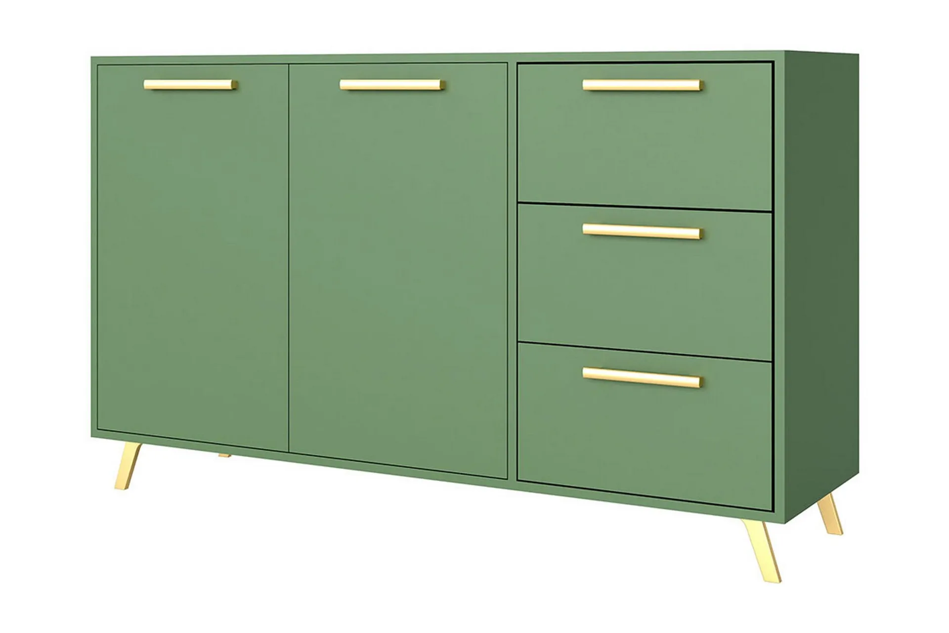Escaldes Kommode 41x139 cm - Grønn/Gull
