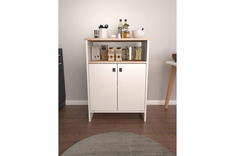 Flerbruks Kapasitetskap Cladells Sonomo / Hvit - Hvit - Oppbevaring - Oppbevaringsmøbler - Kommode - Entrekommode