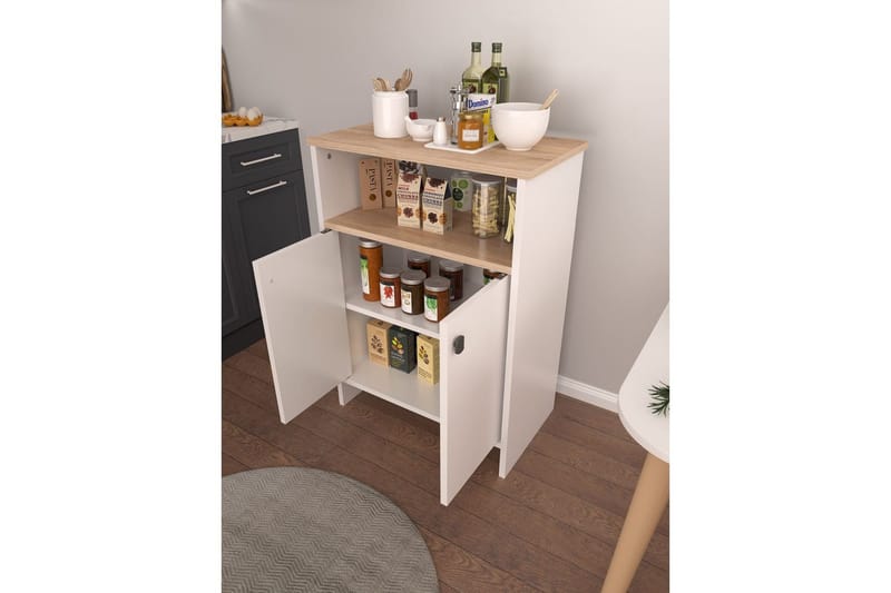 Flerbruks Kapasitetskap Cladells Sonomo / Hvit - Hvit - Oppbevaring - Oppbevaringsmøbler - Kommode - Entrekommode