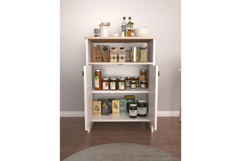 Flerbruks Kapasitetskap Cladells Sonomo / Hvit - Hvit - Oppbevaring - Oppbevaringsmøbler - Kommode - Entrekommode