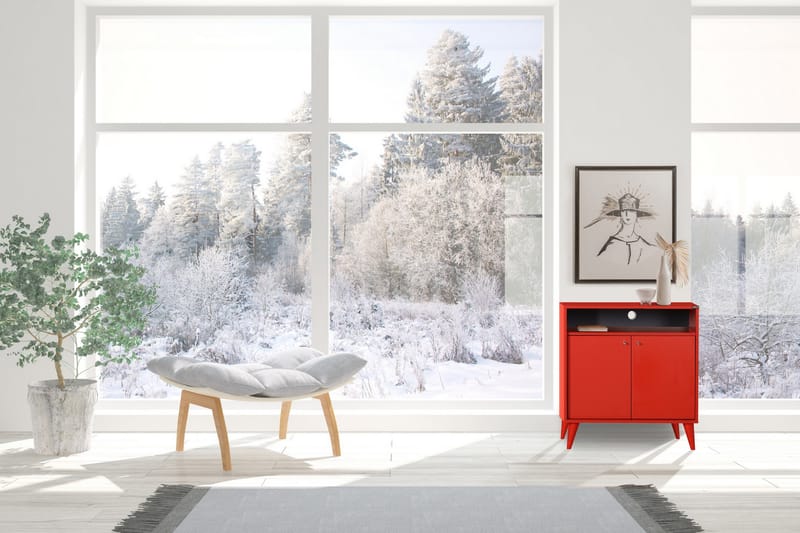 Friedrich Kommode 73 cm - Rød - Oppbevaring - Oppbevaringsmøbler - Kommode - Entrekommode