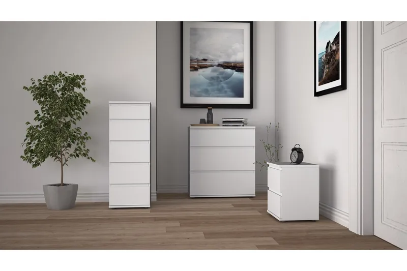 Fusterla Kommode Kommode cm - Hvit - Oppbevaring - Oppbevaringsmøbler - Kommode - Entrekommode