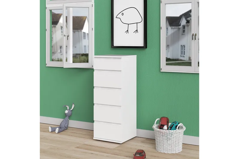 Fusterla Kommode Kommode cm - Hvit - Oppbevaring - Oppbevaringsmøbler - Kommode - Entrekommode