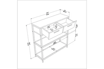 Fynlor Kommode 90 cm - Hvit - Oppbevaring - Oppbevaringsmøbler - Kommode - Entrekommode