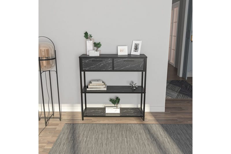 Fynlor Kommode 90 cm - Sort/Hvit - Oppbevaring - Oppbevaringsmøbler - Kommode - Entrekommode