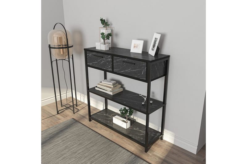 Fynlor Kommode 90 cm - Sort/Hvit - Oppbevaring - Oppbevaringsmøbler - Kommode - Entrekommode