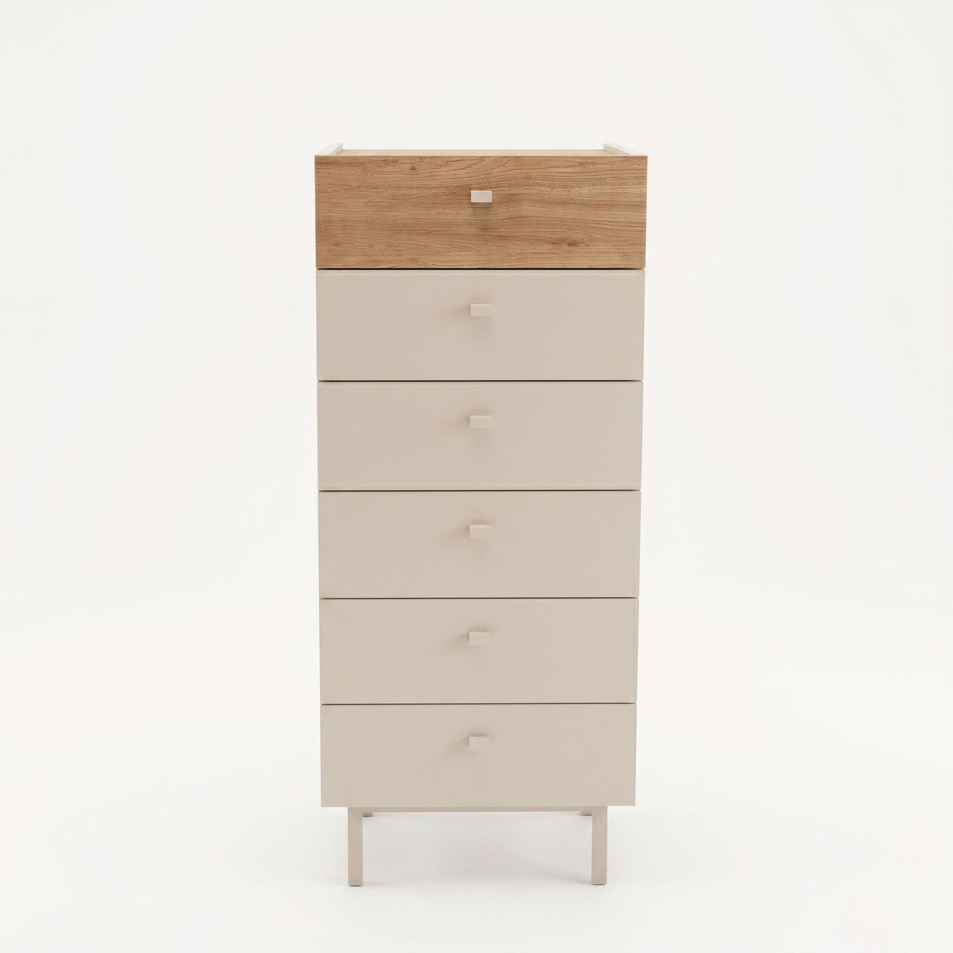 Kommode Hanah Home Luke (47,9 x 113,2 x 36,8 cm) Sand eik - Sandfarget eik