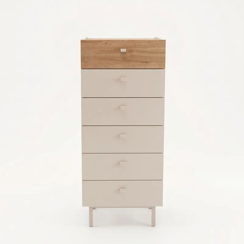 Kommode Hanah Home Luke (47,9 x 113,2 x 36,8 cm) Sand eik, Sandfarget eik