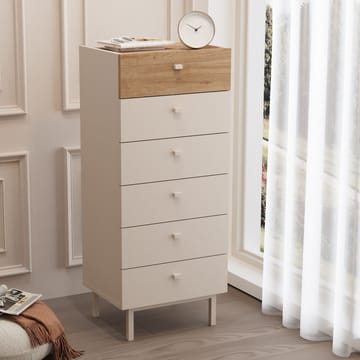 Kommode Hanah Home Luke (47,9 x 113,2 x 36,8 cm) Sand eik - Sandfarget eik - Oppbevaring - Oppbevaringsmøbler - Kommode