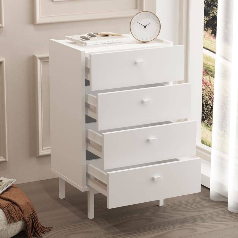 Kommode Hanah Home Luke (47,9 x 80,1 x 36,8 cm) Hvit - Hvit - Oppbevaring - Oppbevaringsmøbler - Kommode
