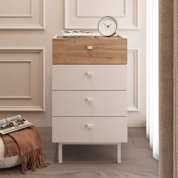 Kommode Hanah Home Luke (47,9 x 80,1 x 36,8 cm) Sand eik - Sand og eik - Oppbevaring - Oppbevaringsmøbler - Kommode