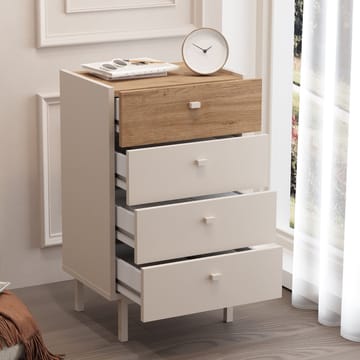 Kommode Hanah Home Luke (47,9 x 80,1 x 36,8 cm) Sand eik - Sand og eik - Oppbevaring - Oppbevaringsmøbler - Kommode