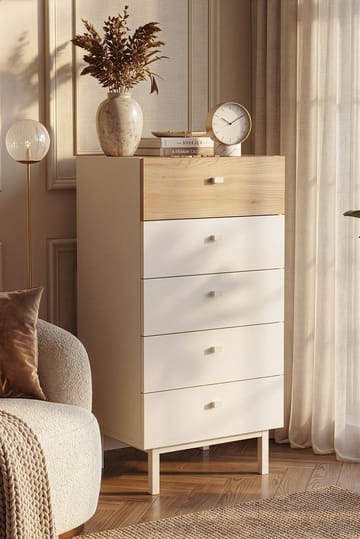 Kommode Hanah Home Luke (47,9 x 96,6 x 36,8 cm) Sand eik - Sandfarget eik - Oppbevaring - Oppbevaringsmøbler - Kommode