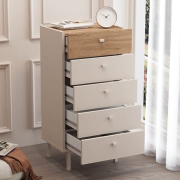 Kommode Hanah Home Luke (47,9 x 96,6 x 36,8 cm) Sand eik - Sandfarget eik - Oppbevaring - Oppbevaringsmøbler - Kommode