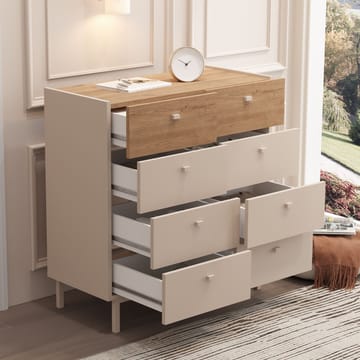Kommode Hanah Home Luke (89,4 x 93,1 x 41,8 cm) Sand eik - Sand eik - Oppbevaring - Oppbevaringsmøbler - Kommode