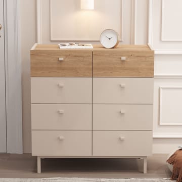 Kommode Hanah Home Luke (89,4 x 93,1 x 41,8 cm) Sand eik - Sand eik - Oppbevaring - Oppbevaringsmøbler - Kommode