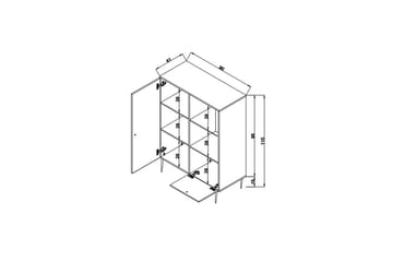 Hazeran Kommode 40 cm - Eik - Oppbevaring - Oppbevaringsmøbler - Kommode - Entrekommode