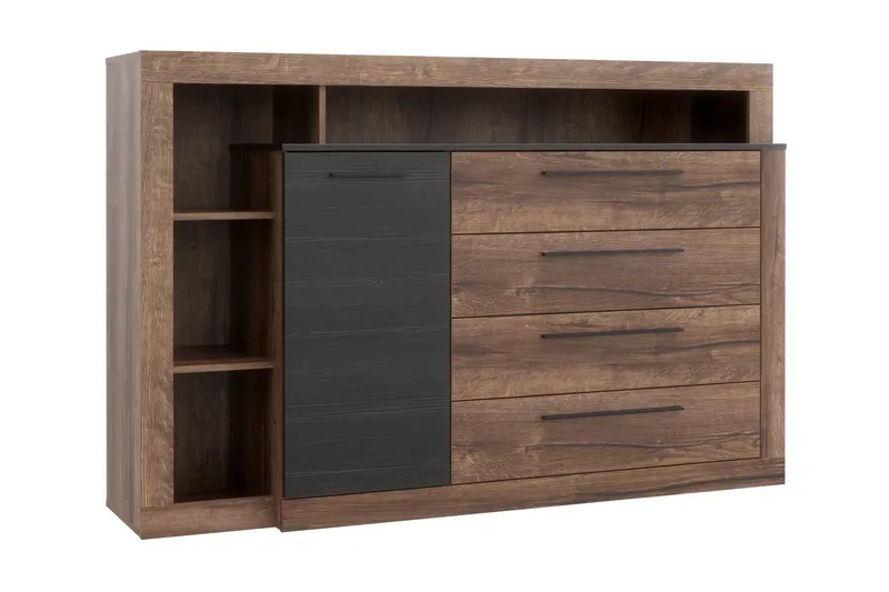 Hither Kommode 161 cm - Brun/Svart - Oppbevaring - Oppbevaringsmøbler - Kommode