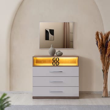 Kommode Homitis Milano (85 x 140 x 45 cm) Hvit Brun - Oppbevaring - Oppbevaringsmøbler - Kommode