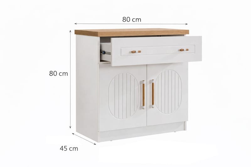 Kommode Homitis Vita Bohem (80 x 80 x 45 cm) hvit - Oppbevaring - Oppbevaringsmøbler - Kommode