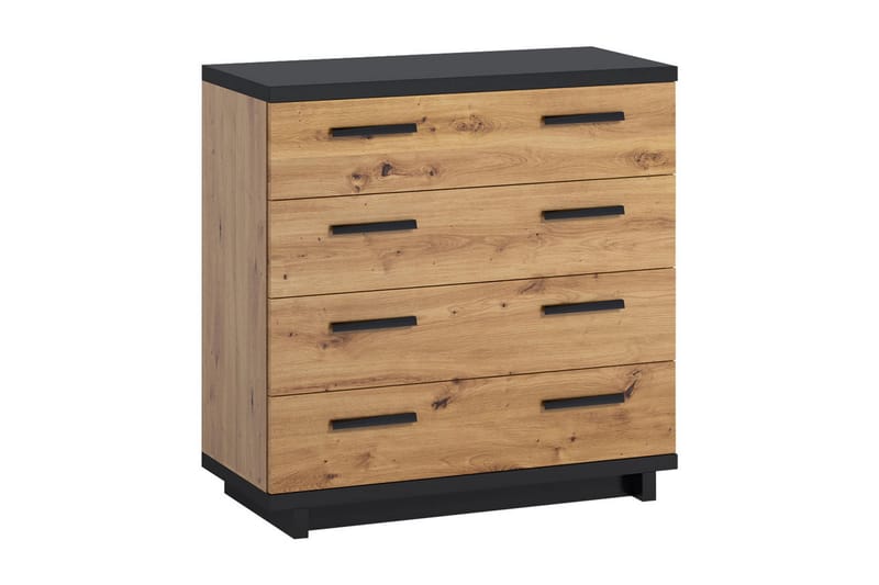 Ines Kommode 40x90 cm - Eik/Svart - Oppbevaring - Oppbevaringsmøbler - Kommode - Entrekommode