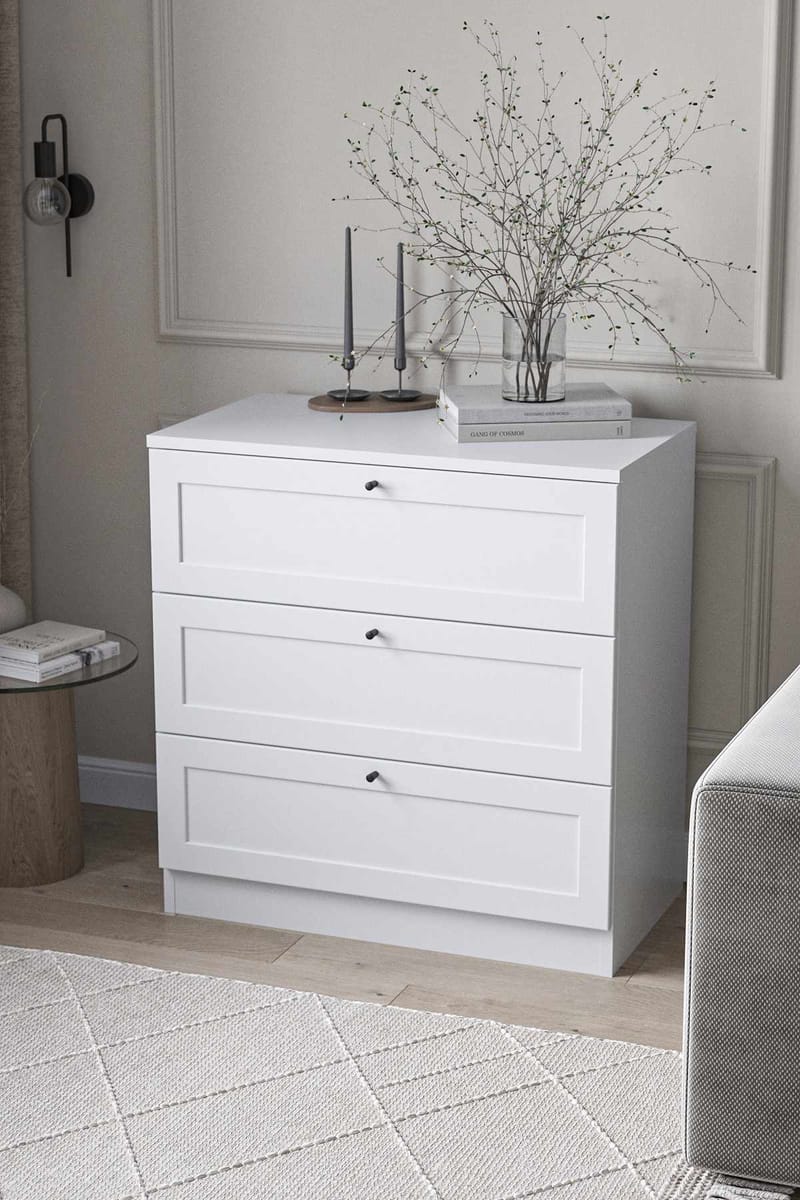 Interlaken kommode 75 cm - Hvit - Oppbevaring - Oppbevaringsmøbler - Kommode - Entrekommode