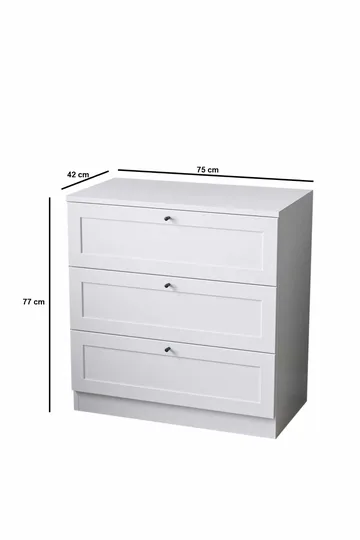 Interlaken kommode 75 cm - Hvit - Oppbevaring - Oppbevaringsmøbler - Kommode - Entrekommode