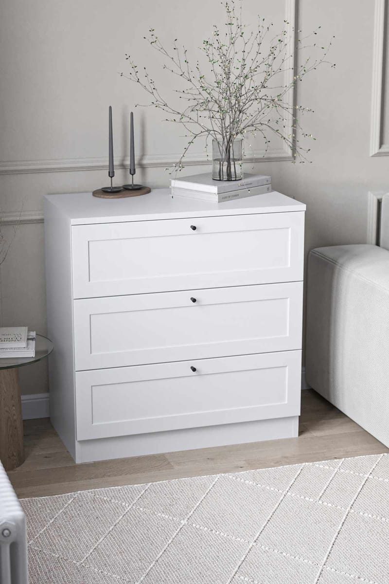 Interlaken kommode 75 cm - Hvit - Oppbevaring - Oppbevaringsmøbler - Kommode - Entrekommode