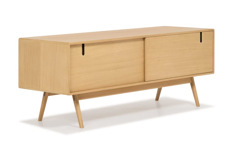 Jerup TV-benk 160x50 cm Massiv Eik - Brun - Oppbevaring - Oppbevaringsmøbler - Kommode
