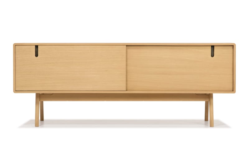 Jerup TV-benk 160x50 cm Massiv Eik - Brun - Oppbevaring - Oppbevaringsmøbler - Kommode