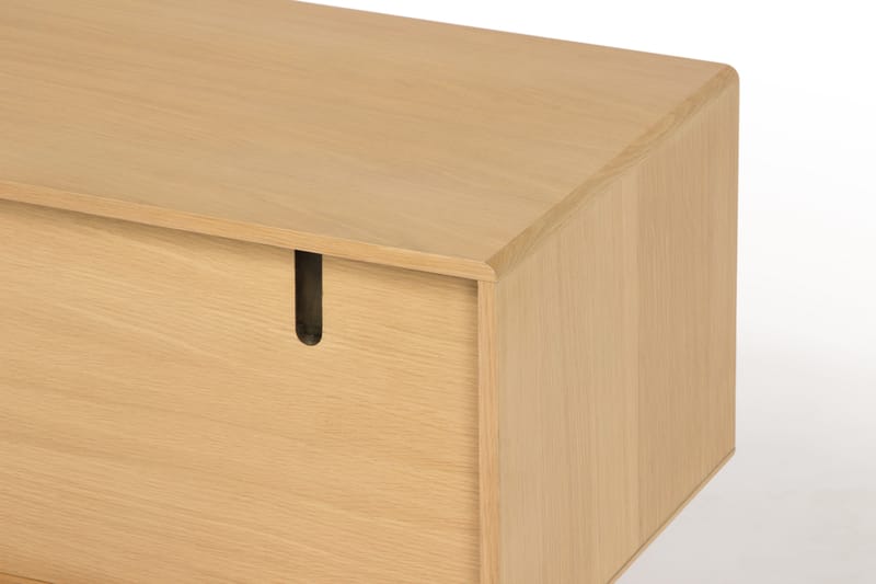 Jerup TV-benk 160x50 cm Massiv Eik - Brun - Oppbevaring - Oppbevaringsmøbler - Kommode