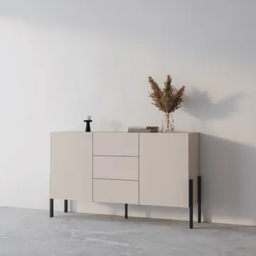 Kommode Jukon 2 dører med 3 skuffer - Kashmir, 154 cm - Oppbevaring - Oppbevaringsmøbler - Sideboard & skjenker