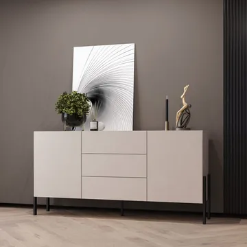 Kommode Jukon 2 dører med 3 skuffer - Kashmir, 184 cm - Oppbevaring - Oppbevaringsmøbler - Sideboard & skjenker