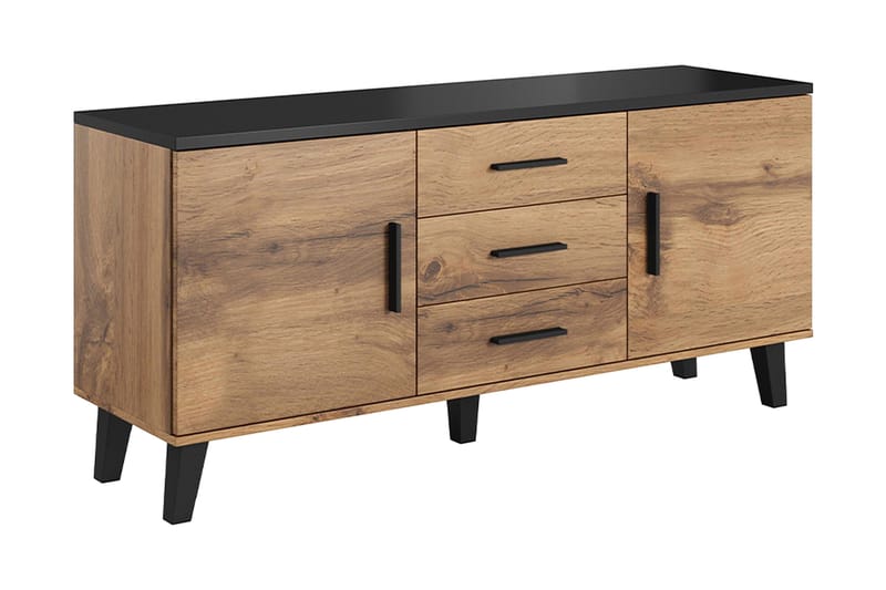 Kardos Kommode 45x150 cm, Natur/Svart
